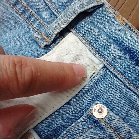 RAG & BONE skinny racer patchwork jeans 27 (D2) - Picture 12 of 13